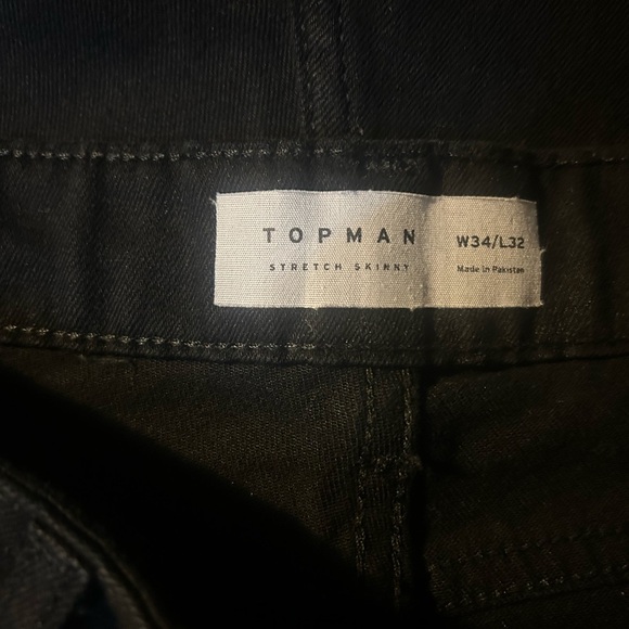 Topman Stretch Skinny jeans | black | 34/32 | Like New - Picture 4 of 5